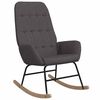vidaXL Chaise &agrave; bascule Gris fonc&eacute; Tissu
