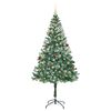 vidaXL Sapin de Noël artificiel avec 300 LED Vert 180 cm PVC et Acier