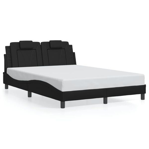 vidaXL Cadre de lit Viana sans matelas noir 140x200 cm similicuir