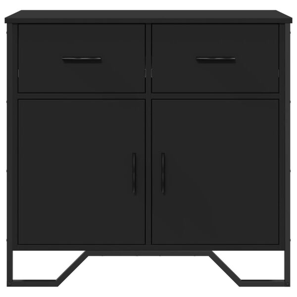 vidaXL Buffet noir 79,5x35,5x74,5 cm bois d'ing&eacute;nierie