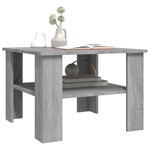 vidaXL Table basse Sonoma gris 60x60x42 cm Bois d'ingénierie