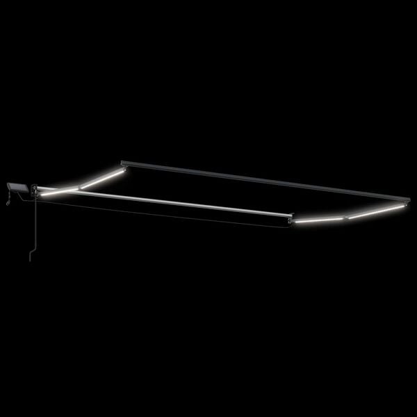 vidaXL Store r&eacute;tractable manuel avec LEDs Blanc 4 x 2 m