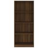 vidaXL Biblioth&egrave;que 4 niveaux Ch&ecirc;ne marron 60x24x142cm Bois ing&eacute;nierie