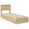 vidaXL Lit de Rangement Ch&ecirc;ne Sonoma 75 x 190 cm Bois d'ing&eacute;nierie