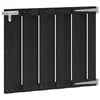 vidaXL Porte de Jardin 100 x 80 cm WPC et Aluminium Noir