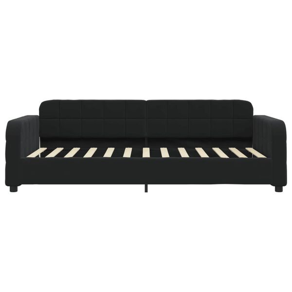 vidaXL Lit de repos sans matelas noir 90x200 cm velours