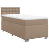 vidaXL Sommier &agrave; lattes de lit avec matelas Cappuccino 90x190 cm