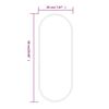 vidaXL Miroir mural Noir 50x20 cm Ovale