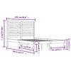 vidaXL Cadre de lit sans matelas blanc 120x190 cm bois massif