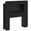 vidaXL Cabinet de T&ecirc;te de Lit avec stockage Noir Bois d&rsquo;ing&eacute;nierie