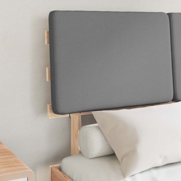 vidaXL Cadre de lit avec t&ecirc;te de lit rembourr&eacute;e Gris clair
