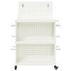 vidaXL Chariot à outils Blanc 65 x 35 x 111 cm Acier laminé à froid