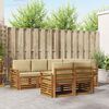 vidaXL Ensembles de canap&eacute;s avec coussin 7 pcs Naturel et Beige