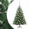 vidaXL Sapin de No&euml;l artificiel avec boules 150 cm 150 LED Blanc chaud