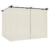 vidaXL Tonnelle avec rideaux cr&egrave;me 3x3 m acier