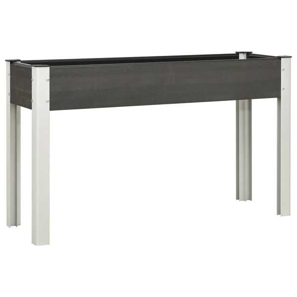 vidaXL Lit sur&eacute;lev&eacute; de jardin Gris 120x40x75 cm WPC