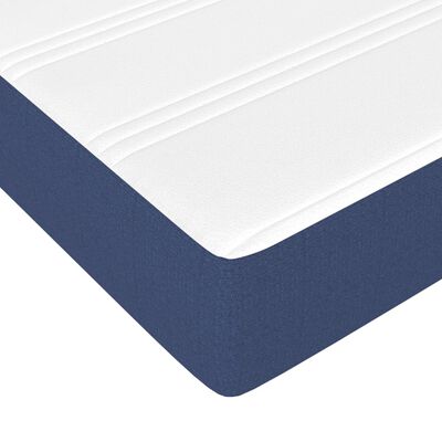 vidaXL Matelas de lit à ressorts ensachés Bleu 140x190x20 cm Tissu