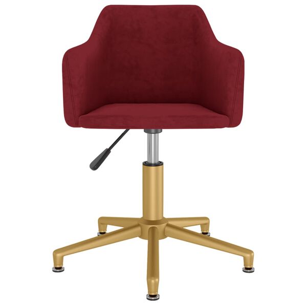 vidaXL Chaise pivotante de salle &agrave; manger Rouge bordeaux Velours
