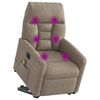 vidaXL Fauteuil inclinable de massage &eacute;lectrique taupe