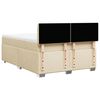 vidaXL Sommier &agrave; lattes de lit avec matelas Cr&egrave;me 140x190 cm Tissu