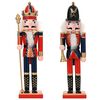 vidaXL Casse-Noisette de No&euml;l TURKU 2 pc Rouge et Noir 30 cm