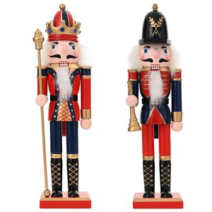 vidaXL Casse-Noisette de No&euml;l TURKU 2 pc Rouge et Noir 30 cm