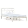 vidaXL Cadre de lit sans matelas blanc bois massif 120x200 cm