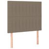 vidaXL Tête de lit à LED Taupe 80x5x118/128 cm Tissu