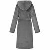 vidaXL Peignoir avec capuche Gris fonc&eacute; xxl Flanelle