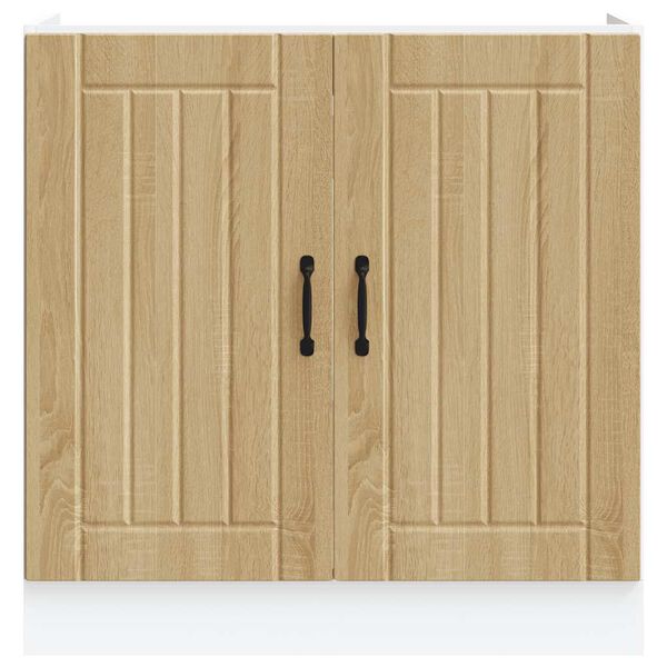 vidaXL Meuble de base de lavabo Lucca ch&ecirc;ne sonoma bois d'ing&eacute;nierie