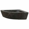 vidaXL Lavabo Gris (38-45) x (38-45) x 12 cm Pierre de Rivi&egrave;re