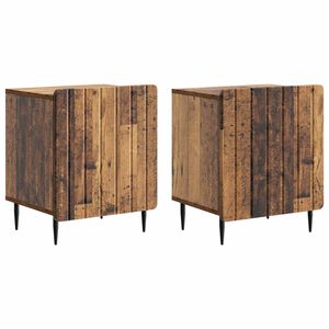 vidaXL Cabinet de chevet 2 pcs Bois ancien 43 x 34,5 x 52 cm