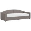 vidaXL Lit de jour avec matelas taupe 80x200 cm tissu