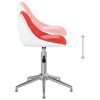 vidaXL Chaises &agrave; manger pivotantes lot de 2 rouge et blanc similicuir