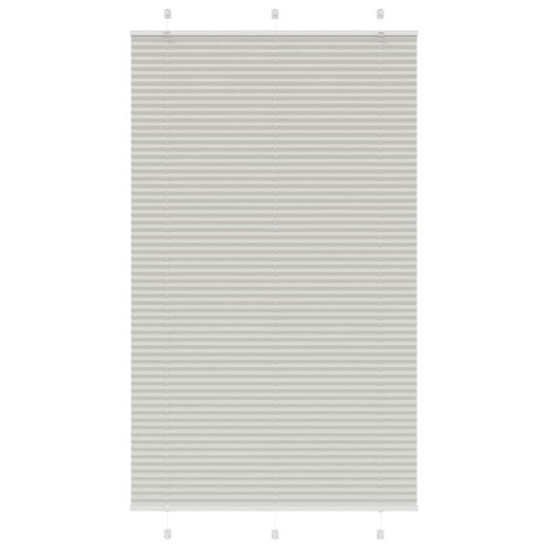 vidaXL Store pliss&eacute; gris clair 115x200cm largeur du tissu 114,4cm