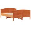 vidaXL Cadre de lit sans matelas cire marron 120x200cm bois pin massif