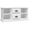 vidaXL Meuble TV blanc 99,5x35,5x48 cm bois d'ing&eacute;nierie