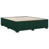 vidaXL Cadre de lit sans matelas vert fonc&eacute; 200x200 cm velours