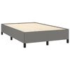 vidaXL Sommier &agrave; lattes de lit matelas LED gris fonc&eacute; 120x190 cm tissu