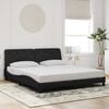 vidaXL Cadre de lit sans matelas noir 180x200 cm velours