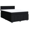 vidaXL Sommier &agrave; lattes de lit avec matelas Noir 140x200 cm Tissu
