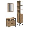 vidaXL Ensemble de mobilier de salle de bain 3 pcs Ch&ecirc;ne artisanal
