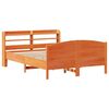 vidaXL Cadre de lit sans matelas cire marron 140x190cm bois pin massif