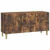 vidaXL Meuble TV 99 x 34,5 x 50 cm Ch&ecirc;ne fum&eacute; Bois d'ing&eacute;nierie