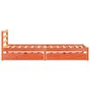 vidaXL Cadre de lit sans matelas cire marron 100x200cm bois pin massif