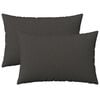 vidaXL Housse de coussin 2 pcs HEERLEN Gris fonc&eacute; 30 x 50 cm