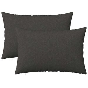 vidaXL Housse de coussin 2 pcs HEERLEN Gris fonc&eacute; 30 x 50 cm