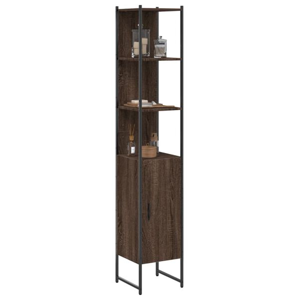 vidaXL Armoire de bain ch&ecirc;ne marron 33x33x185,5 cm bois d'ing&eacute;nierie