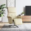 vidaXL Fauteuil inclinable avec repose-pied cr&egrave;me tissu