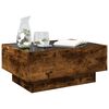 vidaXL Table basse avec LED ch&ecirc;ne fum&eacute; 70x50x30 cm bois d'ing&eacute;nierie